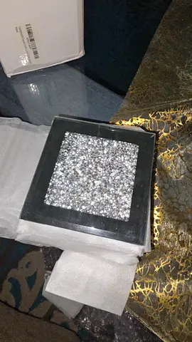 TrendyNow365 Crushed Crystal Mirrored Square Decor / Coasters (Set of 6)