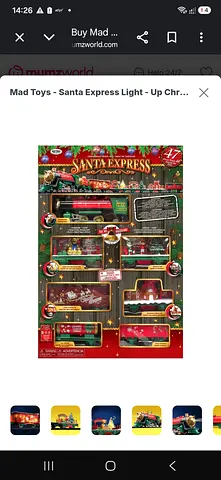 Eztec Santa Express Light-Up Christmas Train Set
