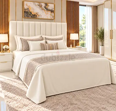 New king bed upholstered bed with double bed headboard storage bed and light beige king size bed