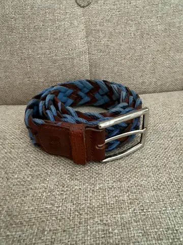 SØR Premium Blue and brown braided leather belt - size adjustable, new condition