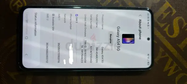Samsung Galaxy A54 5G (Awesome Graphite / Black) – Excellent Condition