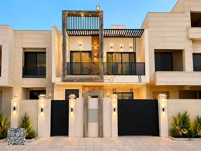 فيلا مودرن للبيع | طابق أرضي + أول + رووف | 4 غرف ماستر | شامل رسوم التسجيل والماء والكهرباء | 1,400,000 درهم