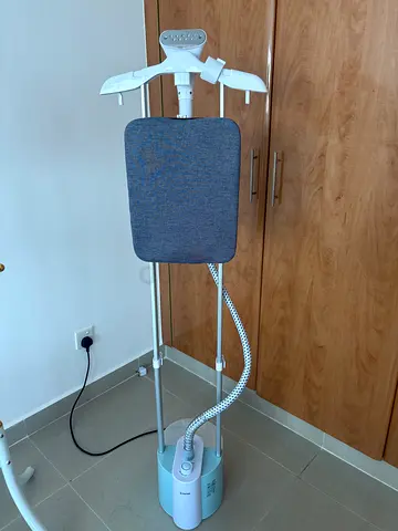 URGENT SALE - Standing Garment Steamer with Ironing Board - Light Blue (Excellent Condition)