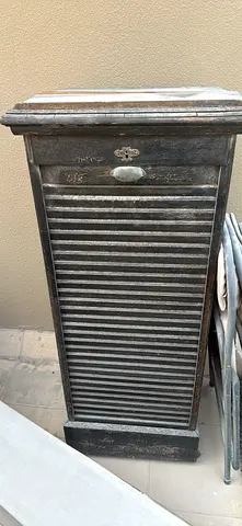 Vintage Wooden Pantry/Cabinet with Tilting Top - 🎵 holder - for renovation