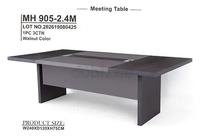Walnut Meeting Table MH 905-2.4M — 240x120x75 cm