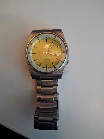 Vintage Seiko 5 1990's Automatic Watch – Full Luminous yellow Dial