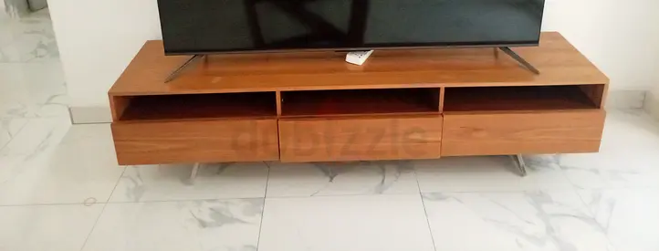 Wooden TV Unit / Entertainment Cabinet with Drawers - Good Condition