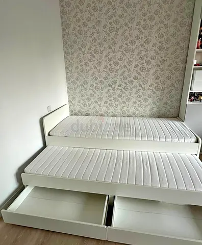 IKEA selaket bed with 2 mattress and 2store drawers
