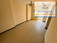 Two bedrooms and a living room, balcony with an open view, built-in wall closets; located in a new b