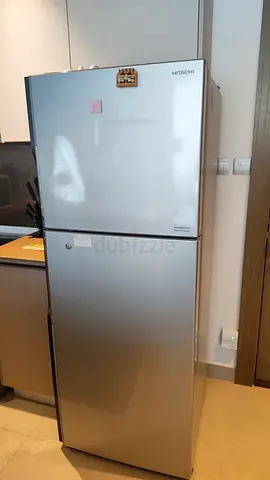 Hitachi Silver Double-Door Refrigerator - Good Working Condition