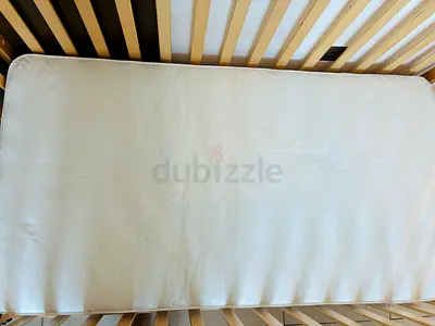 Beautiful Natural Wooden Baby Cot with Mattress