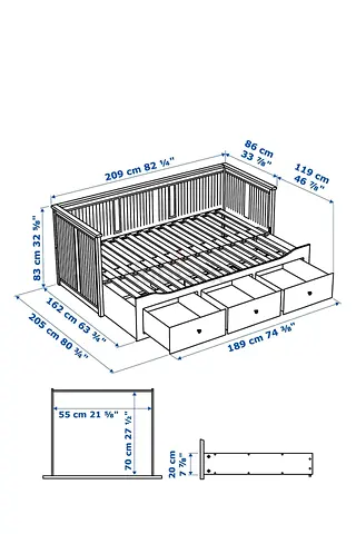 Ikea Hemnes Daybed with 2 Matresses In Perfect condition