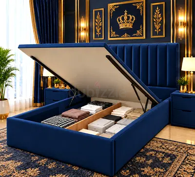 New King size bed Ottoman Storage Bed hydraulic storage bed hydraulic bed king bed black