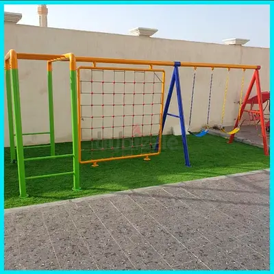 Mega Kids Playground Climbers Swings Slider