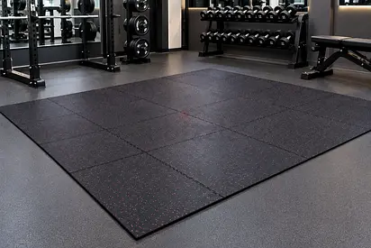 Rubber Floor
1m*1m*20mm
Black With Red Dots