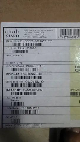Cisco C9300-NM-8X Network Module (labelled, new/unused)