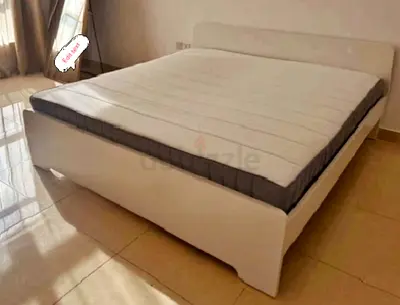 Ikea Askvol king size bed frame with Ikea mattress 180×200cm is available in excellent condition   ✨