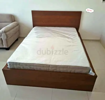 IKEA Malam queen size bed 160/200cm bed with 2 storage drawers underneath  and Ikea mattress