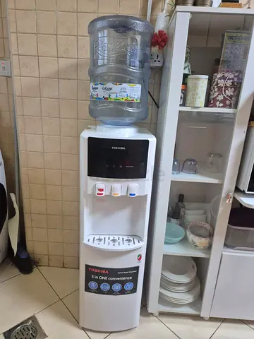 Toshiba Standing Water Dispenser Cooler - 3-in-1 (Hot/Cold/Room) with Bottle