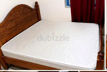 URGENT SALE - KING SIZE BED WITH MATTRESS FOR SALE AT ROLLA SHARJAH-
AED 1,600
