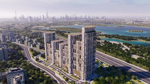 Rare 3-bed duplex with golf and city views in Ras Al Khor