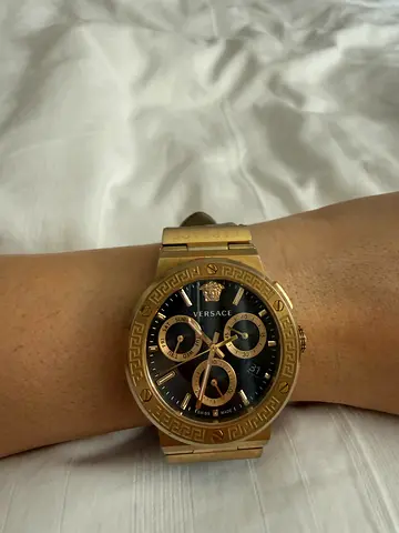 Versace Luxury Gold-Tone Watch – Black Dial – Swiss Made