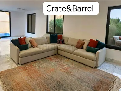 Original Crate&Barrel Lounge Deep 3 Piece Sectional Corner sofa