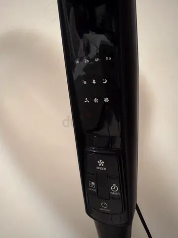 Black Tower Fan / Oscillating Portable Fan - Good Working Condition