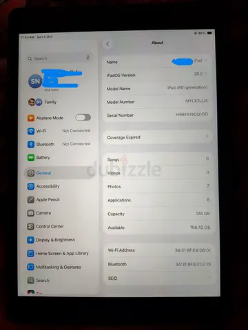 iPad 8th Gen 128GB