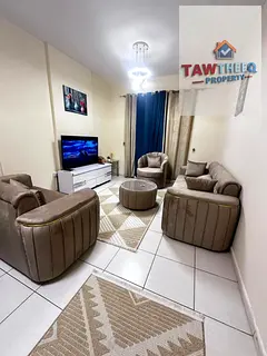 Two-bedroom apartment with a living room, fully furnished, for monthly rent in Al Nuaimiya 2, Ajman,