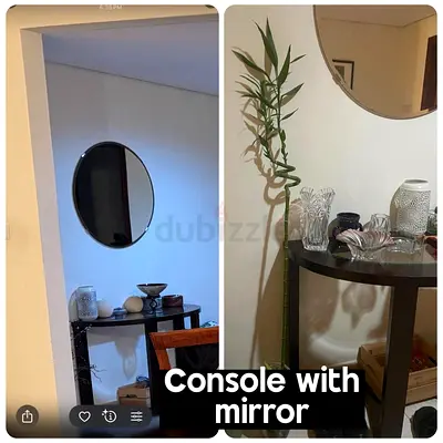 Console table with mirror