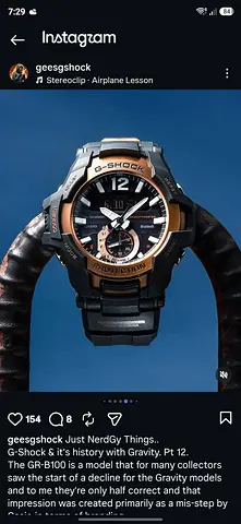 GR-B100-1A4PR Gshock gravity master rose gold tough solar.