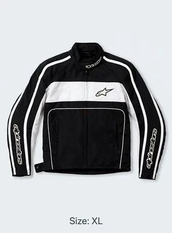 Alpinestars Black & White Motorcycle Jacket - Size XL