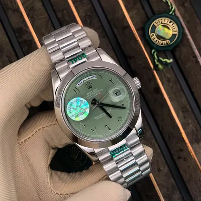 Rolex arabic numerals mens automatic watch