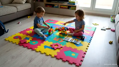 Colorful Foam Play Mat Tiles for Kids - Safe, Easy to Clean & Modular!