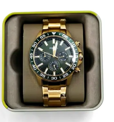 Fossil men's gold-tone chronograph watch - excellent condition