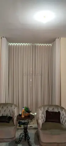 Light beige fabric drapes / curtains - ready to install