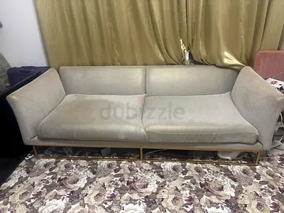 3-seater modern fabric sofa - good condition