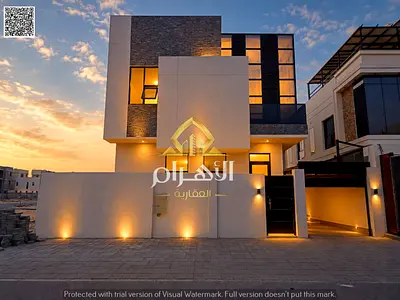 Luxury villa for sale in Al Yasmeen – Ajman | 5 bedrooms | Two floors + swimming pool | Includes wa