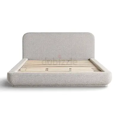 Queen Bed 160 x 200 cm Upholstered - Beige