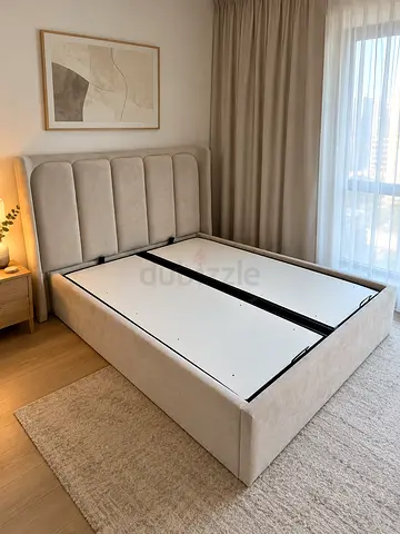 Queen bed with hydraulic storage, without mattress 160 200 Hampton