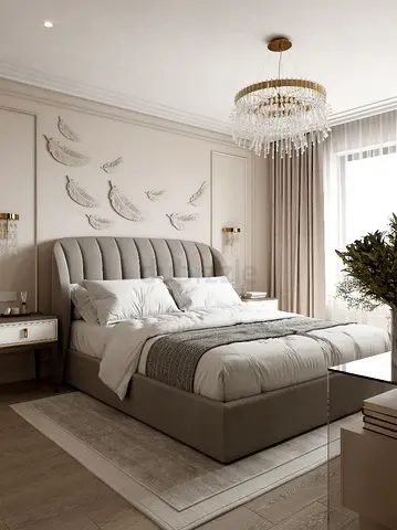 New elegant 180*200king size bed with tufted headboard