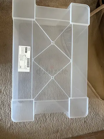 IKEA SAMLA clear plastic storage box - small organizer, like new