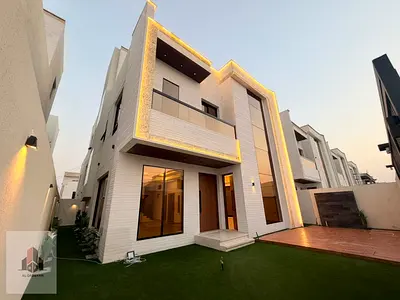 Villa in the Al Zahia area, featuring five bedrooms, a rooftop terrace, and proximity to amenities;