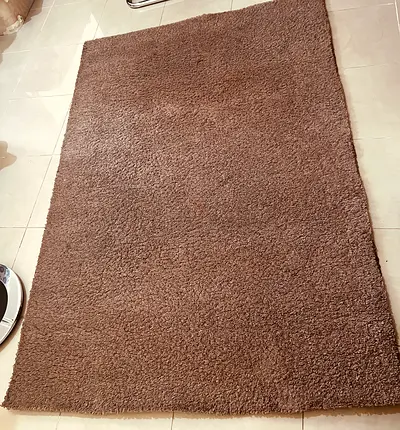 Used soft brown shaggy rug - good condition