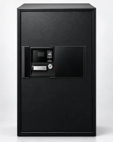 Black Home Safe Cabinet with Electronic Lock - Excellent Condition
