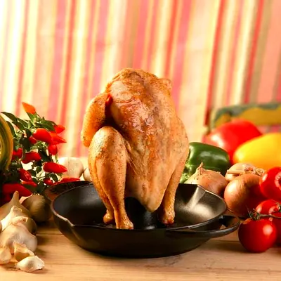 Cast Iron Beer Can Chicken Roaster / Stand (for oven or grill)
