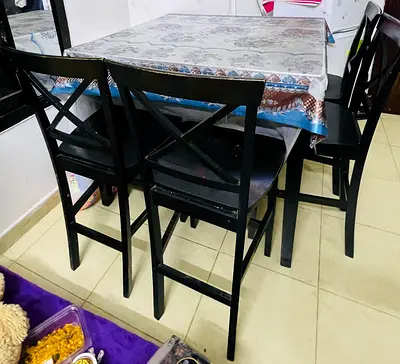 Wooden Dining Table with 4 Chairs for Sale