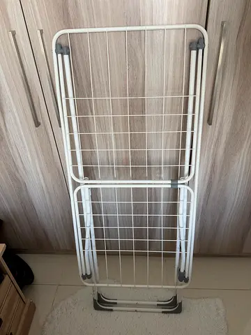 Foldable Metal Clothes Drying Rack - White, Compact like new