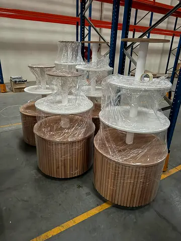 40 Pallets of retail fixtures and furniture